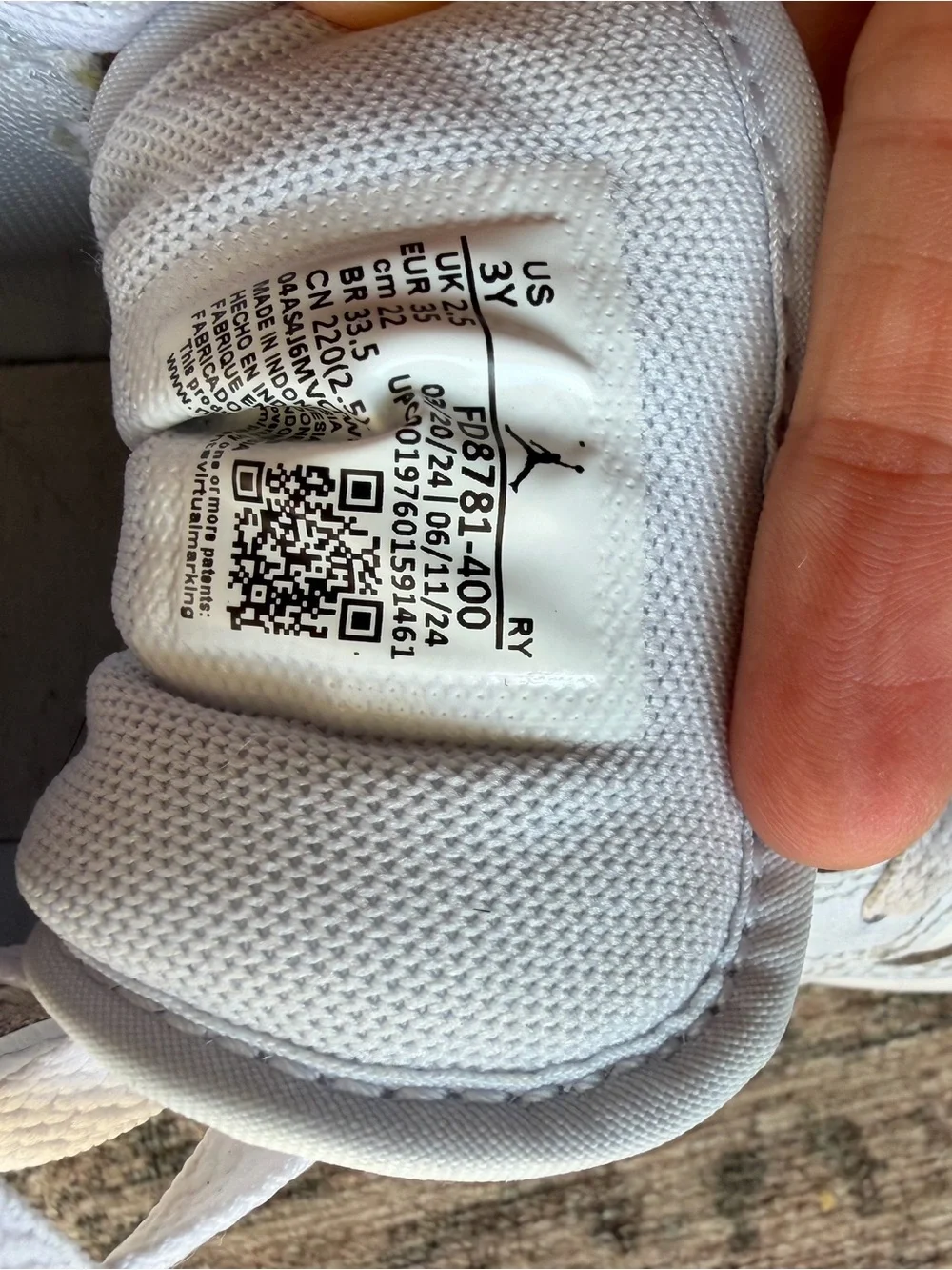 Jordan Kids White High Top Sneakers with Swoosh
